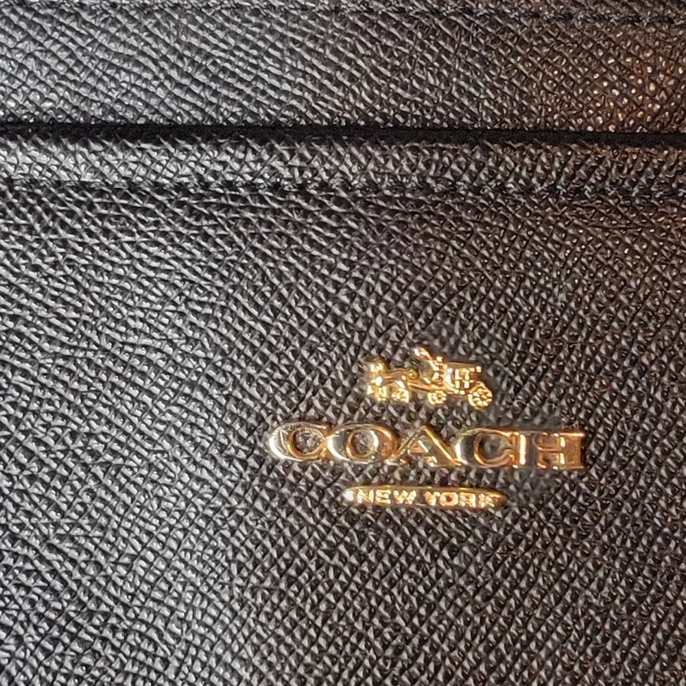 AUTHENTIC 2016 black  leather Coach Baby bag. Has shoulder strap and handles. - Picture 2 of 16